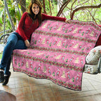 Australia Pink Galah Christmas Quilt Eolophus Roseicapilla Bottlebrush Seamless - Aussie Hoodie