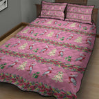 Australia Pink Galah Christmas Quilt Bed Set Eolophus Roseicapilla Bottlebrush Seamless - Aussie Hoodie