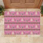Australia Pink Galah Christmas Rubber Doormat Eolophus Roseicapilla Bottlebrush Seamless - Aussie Hoodie