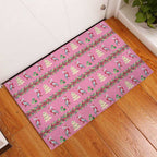Australia Pink Galah Christmas Rubber Doormat Eolophus Roseicapilla Bottlebrush Seamless - Aussie Hoodie
