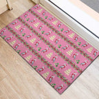 Australia Pink Galah Christmas Rubber Doormat Eolophus Roseicapilla Bottlebrush Seamless - Aussie Hoodie