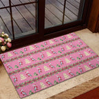 Australia Pink Galah Christmas Rubber Doormat Eolophus Roseicapilla Bottlebrush Seamless - Aussie Hoodie