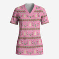 Australia Pink Galah Christmas Scrub Top Eolophus Roseicapilla Bottlebrush Seamless - Aussie Hoodie