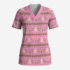 Australia Pink Galah Christmas Scrub Top Eolophus Roseicapilla Bottlebrush Seamless - Aussie Hoodie