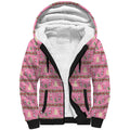 Australia Pink Galah Christmas Sherpa Hoodie Eolophus Roseicapilla Bottlebrush Seamless - Aussie Hoodie