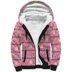 Australia Pink Galah Christmas Sherpa Hoodie Eolophus Roseicapilla Bottlebrush Seamless - Aussie Hoodie