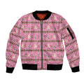 Australia Pink Galah Christmas Sleeve Zip Bomber Jacket Eolophus Roseicapilla Bottlebrush Seamless - Aussie Hoodie