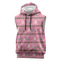 Australia Pink Galah Christmas Sleeveless Hoodie Eolophus Roseicapilla Bottlebrush Seamless - Aussie Hoodie