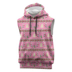 Australia Pink Galah Christmas Sleeveless Hoodie Eolophus Roseicapilla Bottlebrush Seamless - Aussie Hoodie
