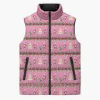Australia Pink Galah Christmas Sleeveless Puffer Jacket Eolophus Roseicapilla Bottlebrush Seamless - Aussie Hoodie