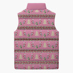 Australia Pink Galah Christmas Sleeveless Puffer Jacket Eolophus Roseicapilla Bottlebrush Seamless - Aussie Hoodie