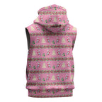 Australia Pink Galah Christmas Sleeveless Zip Hoodie Eolophus Roseicapilla Bottlebrush Seamless LT14