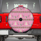 Australia Pink Galah Christmas Spare Tire Cover Eolophus Roseicapilla Bottlebrush Seamless - Aussie Hoodie