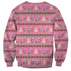 Australia Pink Galah Christmas Sweatshirt Eolophus Roseicapilla Bottlebrush Seamless - Aussie Hoodie