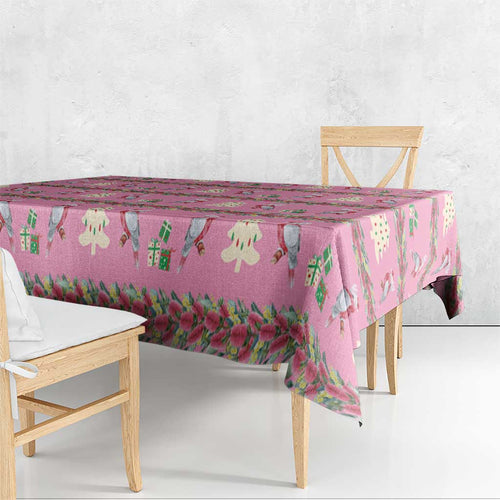 Australia Pink Galah Christmas Tablecloth Eolophus Roseicapilla Bottlebrush Seamless - Aussie Hoodie