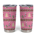 Australia Pink Galah Christmas Tumbler Cup Eolophus Roseicapilla Bottlebrush Seamless - Aussie Hoodie
