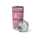 Australia Pink Galah Christmas Tumbler Cup Eolophus Roseicapilla Bottlebrush Seamless - Aussie Hoodie