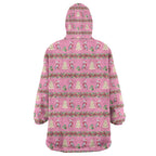 Australia Pink Galah Christmas Wearable Blanket Hoodie Eolophus Roseicapilla Bottlebrush Seamless - Aussie Hoodie