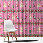 Australia Pink Galah Christmas Window Curtain Eolophus Roseicapilla Bottlebrush Seamless - Aussie Hoodie