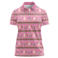 Australia Pink Galah Christmas Women Polo Shirt Eolophus Roseicapilla Bottlebrush Seamless - Aussie Hoodie