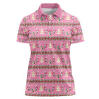 Australia Pink Galah Christmas Women Polo Shirt Eolophus Roseicapilla Bottlebrush Seamless - Aussie Hoodie