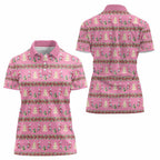 Australia Pink Galah Christmas Women Polo Shirt Eolophus Roseicapilla Bottlebrush Seamless - Aussie Hoodie