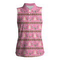 Australia Pink Galah Christmas Women Sleeveless Polo Shirt Eolophus Roseicapilla Bottlebrush Seamless - Aussie Hoodie