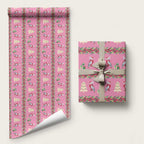 Australia Pink Galah Christmas Wrapping Paper Eolophus Roseicapilla Bottlebrush Seamless - Aussie Hoodie