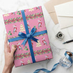 Australia Pink Galah Christmas Wrapping Paper Eolophus Roseicapilla Bottlebrush Seamless - Aussie Hoodie