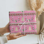 Australia Pink Galah Christmas Wrapping Paper Eolophus Roseicapilla Bottlebrush Seamless - Aussie Hoodie