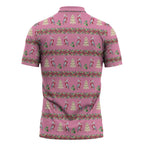 Australia Pink Galah Christmas Zipper Polo Shirt Eolophus Roseicapilla Bottlebrush Seamless - Aussie Hoodie