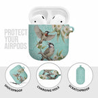 Australia Red Wattlebird AirPods Case Eucalyptus Alba Indigenous Art - Aussie Hoodie