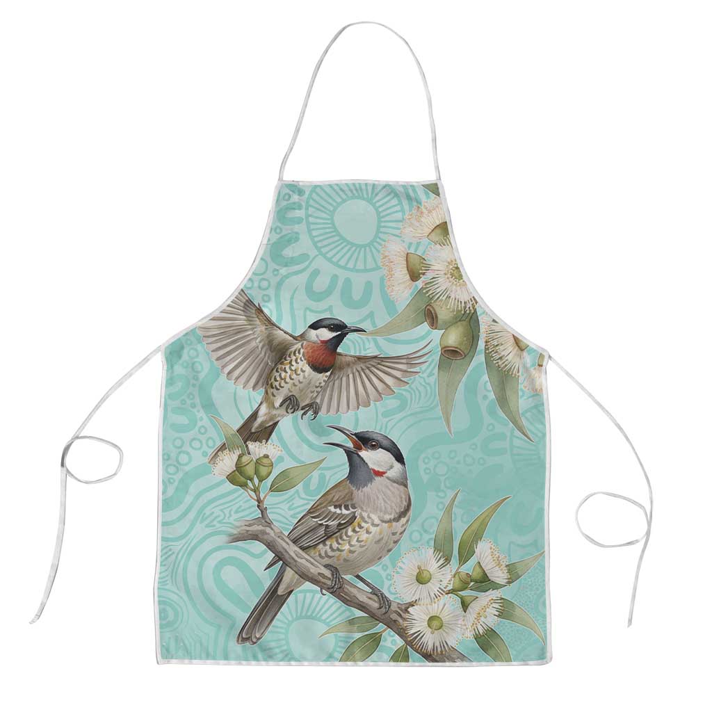 Australia Red Wattlebird Apron Eucalyptus Alba Indigenous Art - Aussie Hoodie
