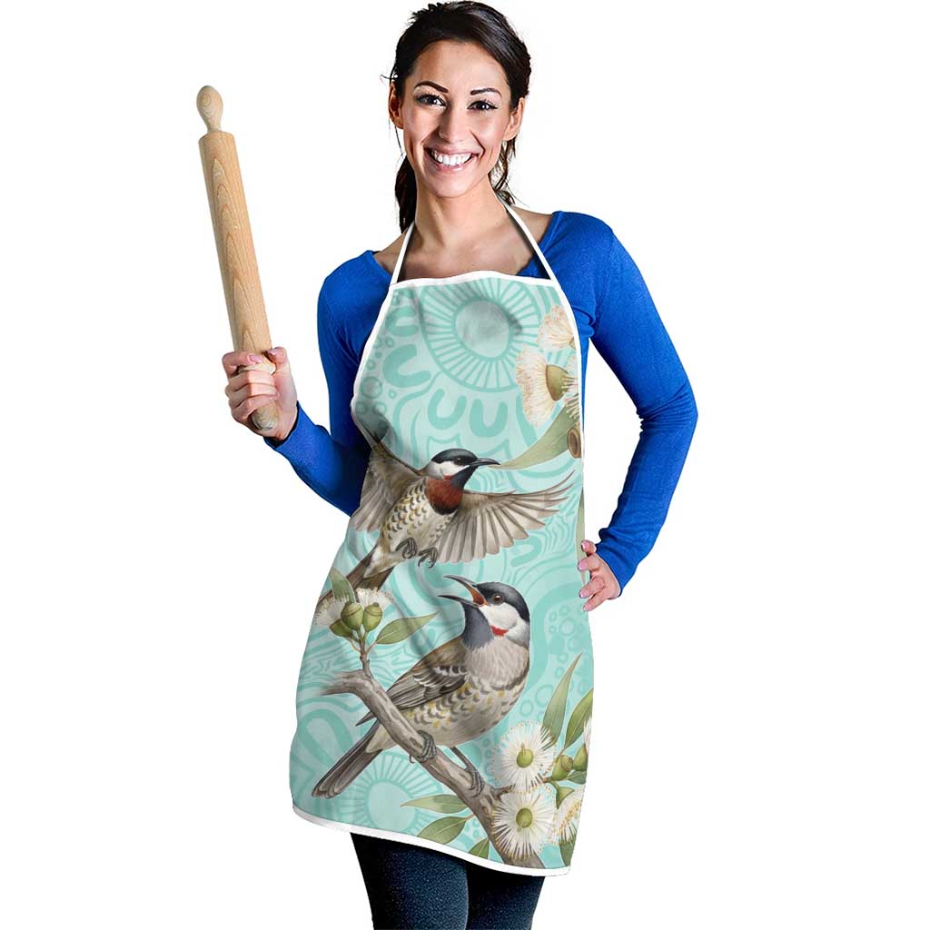 Australia Red Wattlebird Apron Eucalyptus Alba Indigenous Art - Aussie Hoodie