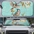 Australia Red Wattlebird Auto Sun Shade Eucalyptus Alba Indigenous Art - Aussie Hoodie