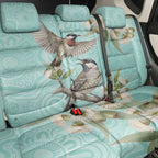 Australia Red Wattlebird Back Car Seat Cover Eucalyptus Alba Indigenous Art - Aussie Hoodie