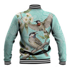 Australia Red Wattlebird Baseball Jacket Eucalyptus Alba Indigenous Art - Aussie Hoodie