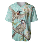 Australia Red Wattlebird Baseball Jersey Eucalyptus Alba Indigenous Art - Aussie Hoodie