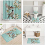Australia Red Wattlebird Bathroom Set Eucalyptus Alba Indigenous Art - Aussie Hoodie