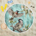 Australia Red Wattlebird Beach Blanket Eucalyptus Alba Indigenous Art - Aussie Hoodie