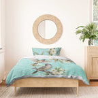 Australia Red Wattlebird Bedding Set Eucalyptus Alba Indigenous Art - Aussie Hoodie