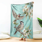 Australia Red Wattlebird Blanket Eucalyptus Alba Indigenous Art - Aussie Hoodie