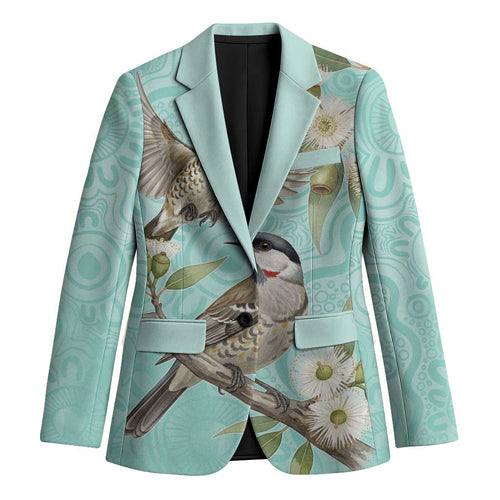 Australia Red Wattlebird Blazer Eucalyptus Alba Indigenous Art - Aussie Hoodie