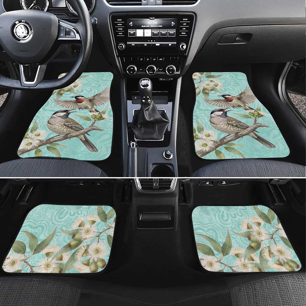 Australia Red Wattlebird Car Mats Eucalyptus Alba Indigenous Art - Aussie Hoodie