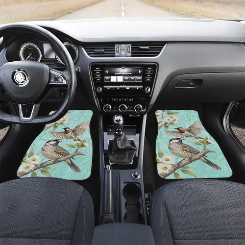 Australia Red Wattlebird Car Mats Eucalyptus Alba Indigenous Art - Aussie Hoodie