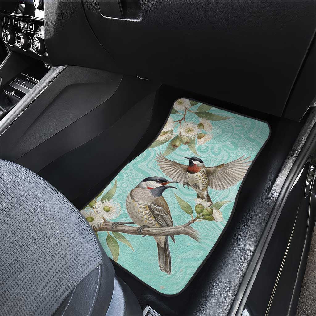 Australia Red Wattlebird Car Mats Eucalyptus Alba Indigenous Art - Aussie Hoodie