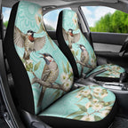 Australia Red Wattlebird Car Seat Cover Eucalyptus Alba Indigenous Art - Aussie Hoodie