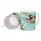 Australia Red Wattlebird Ceramic Mug Eucalyptus Alba Indigenous Art - Aussie Hoodie