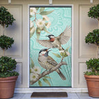 Australia Red Wattlebird Door Cover Eucalyptus Alba Indigenous Art - Aussie Hoodie