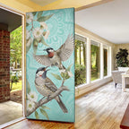 Australia Red Wattlebird Door Cover Eucalyptus Alba Indigenous Art - Aussie Hoodie